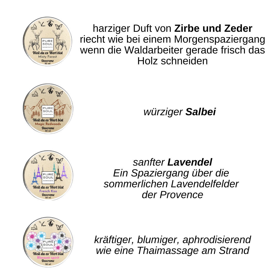 12xDeo Creme - Set bio vegan - PURE SOUL Naturkosmetik