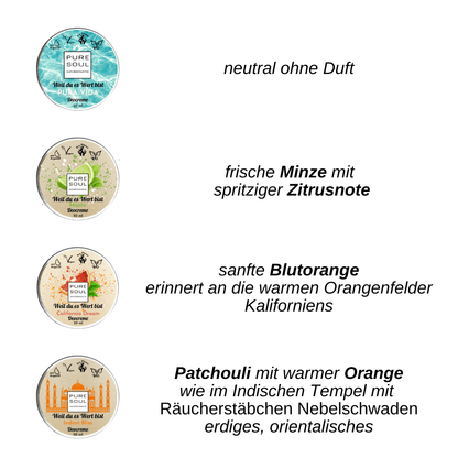 12xDeo Creme - Set bio vegan - PURE SOUL Naturkosmetik