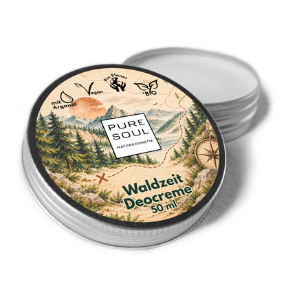 waldzeit deo creme salbei zeder landkarte kompass