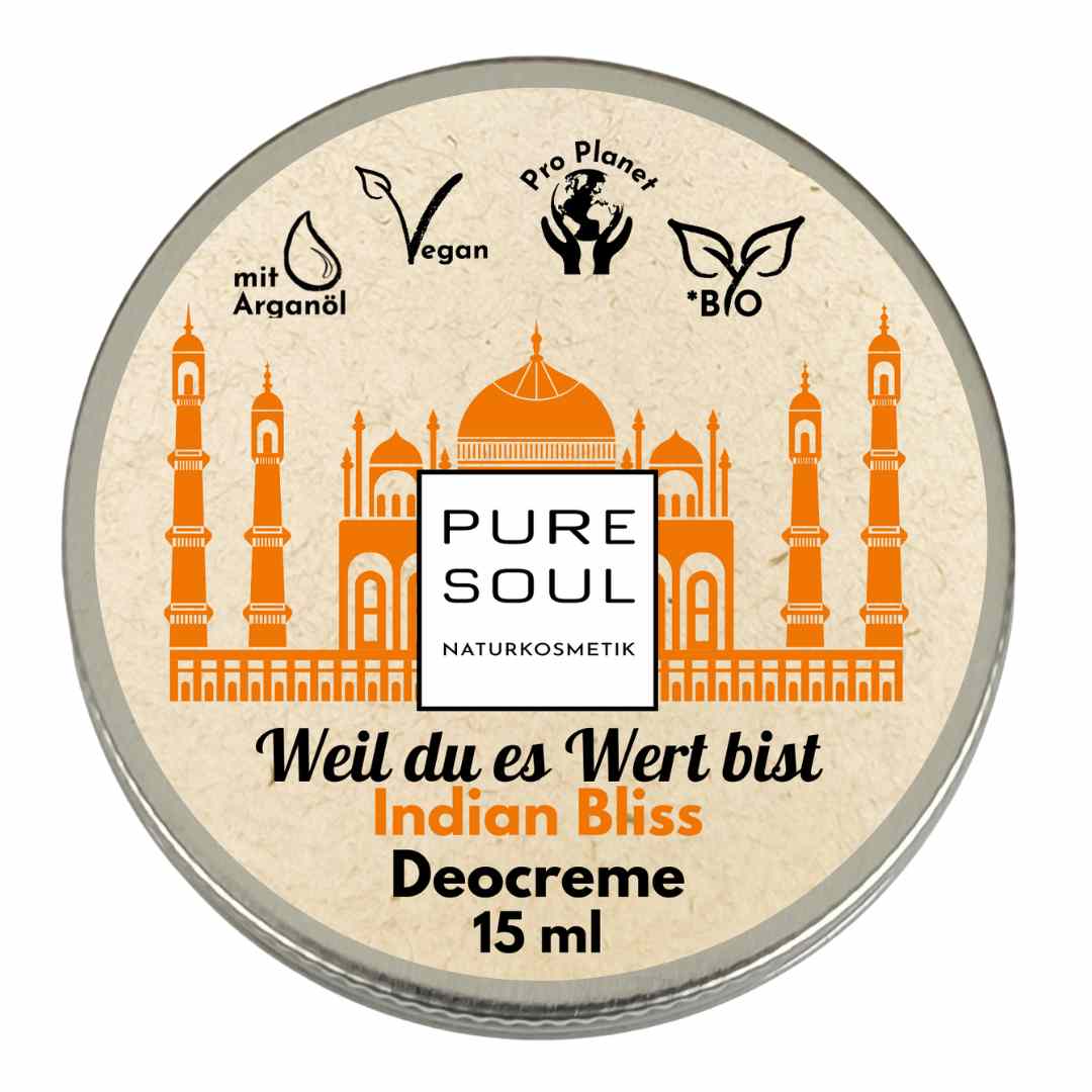 Deo Creme MINI Reisegröße 15ml - PURE SOUL Naturkosmetik