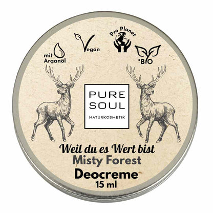 Deo Creme MINI Reisegröße 15ml - PURE SOUL Naturkosmetik