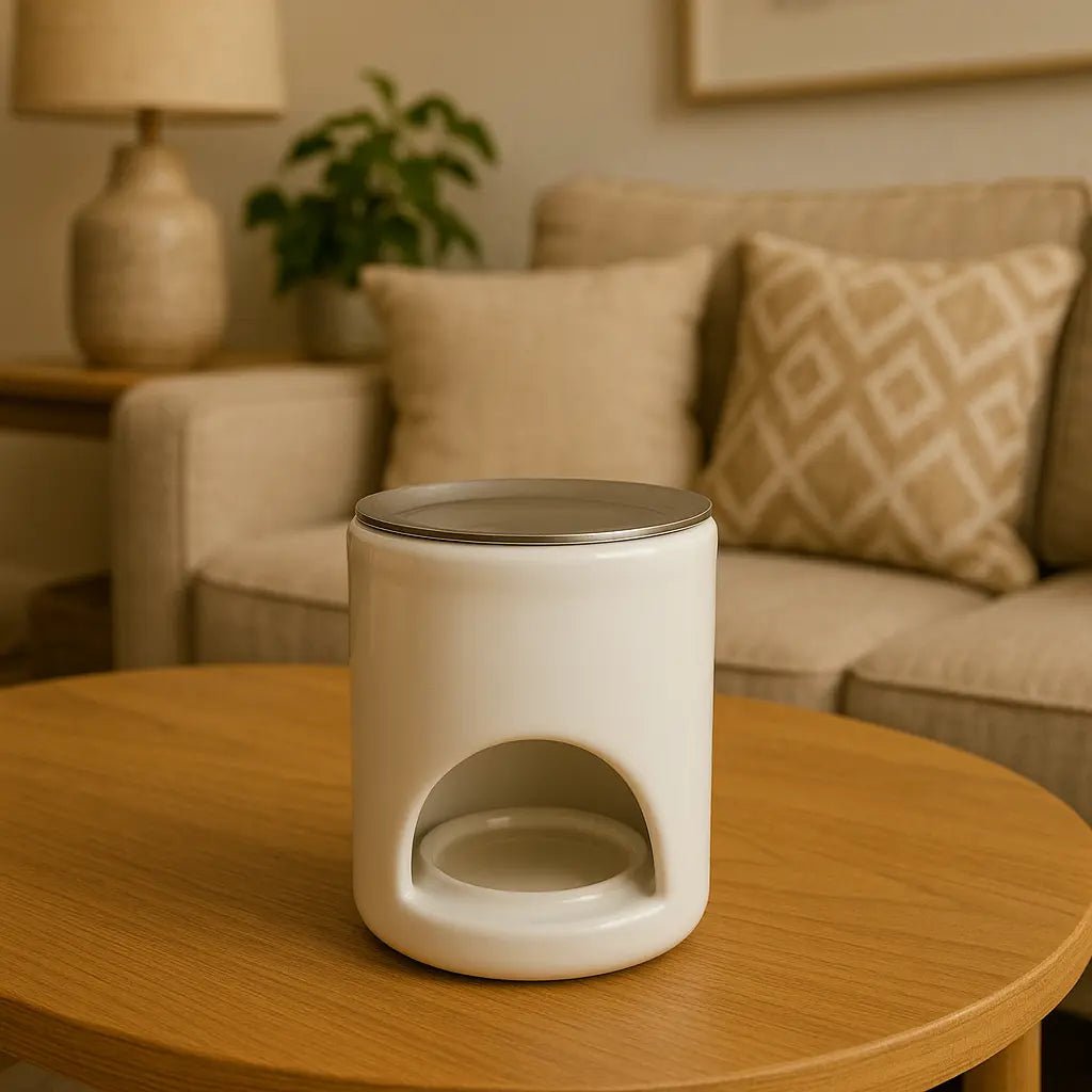 Räucherstövchen - Keramik weiß