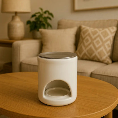 Räucherstövchen - Keramik weiß