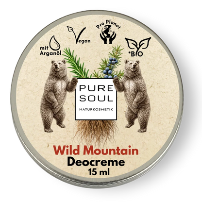 Deo Creme Wild Mountain – 15 ml MINI aluminiumfrei vegan Naturkosmetik Reisegröße